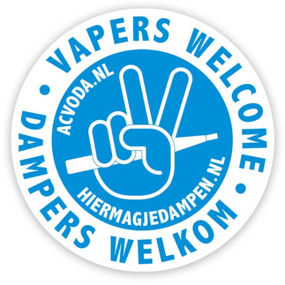 Hier Mag Je Dampen Sticker